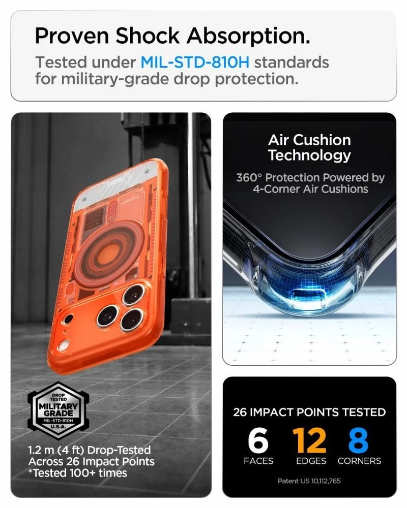 Dėklas Spigen Ultra Hybrid MagSafe Case for iPhone 18 Pro / 17 Pro - Oranžinis