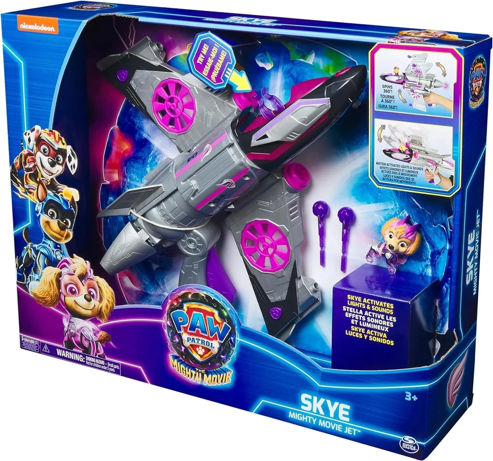 Spin Master PAW Patrol The Mighty Movie - Lėktuvas "Skyes" su garso ir šviesų efektais