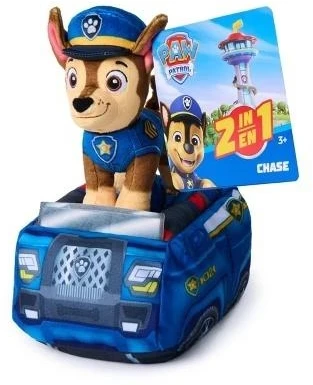 Spin Master Paw Patrol - 2 viename pliušinis automobilis su Chase 15 cm (6075428)
