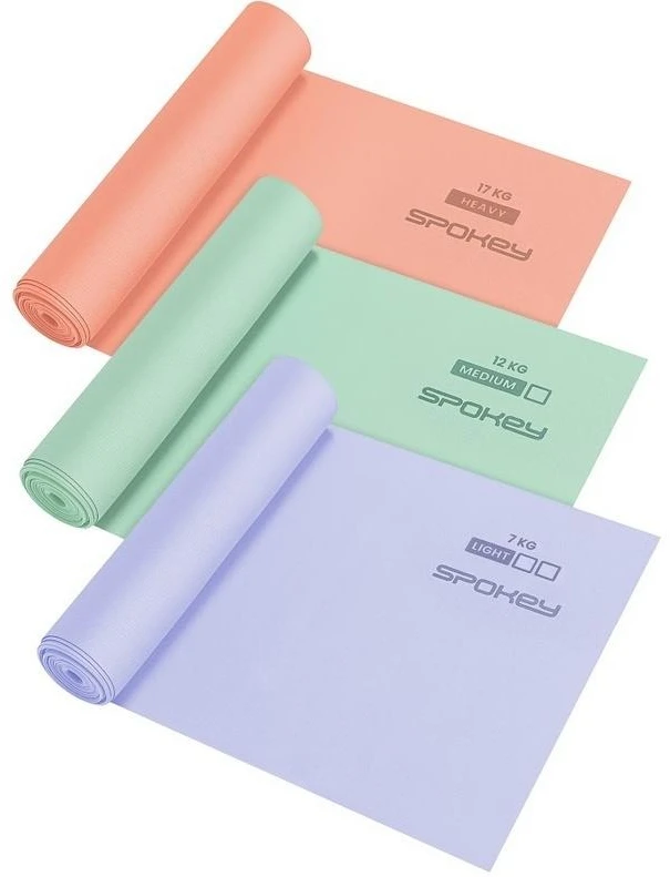 Treniruočių gumų rinkinys Spokey RIBBON TEX SET, 3 vnt.