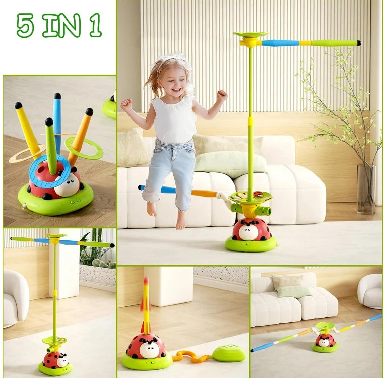 Jokomisiada 5-in-1 Ladybug Sports Set – Jump Rope, Rockets, Rings, Remote Control SP0885