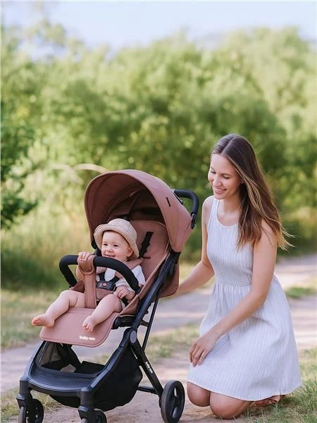 Sportinis vežimėlis Bimelo Baby Mix itin lengvas smėlio spalvos