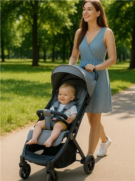 Sportinis vežimėlis Bimelo Baby Mix itin šviesiai pilkas