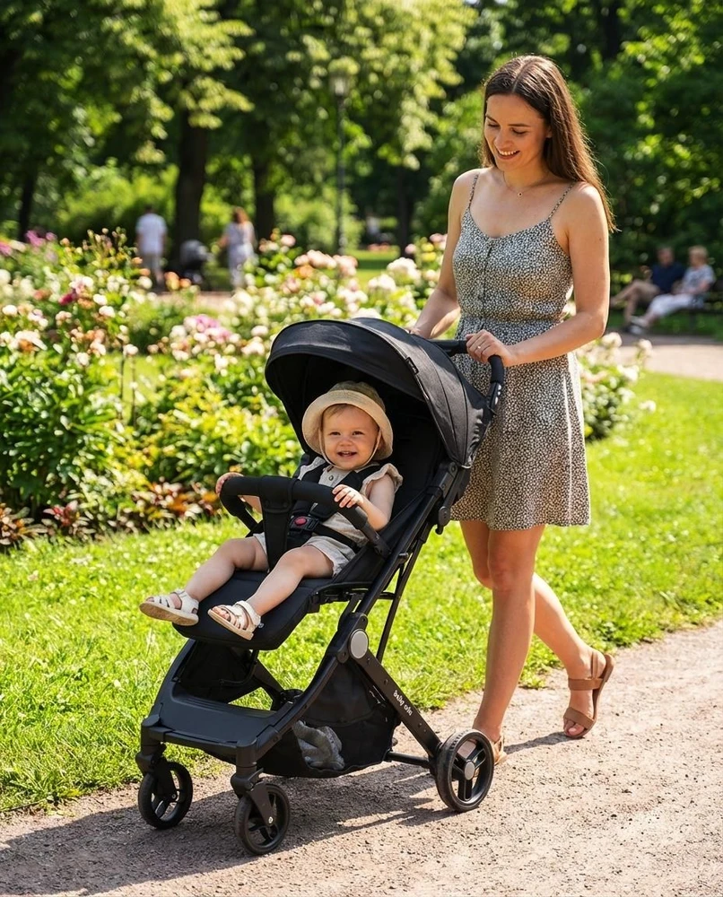Sportinis vežimėlis Bimelo Baby Mix itin lengvas juodas