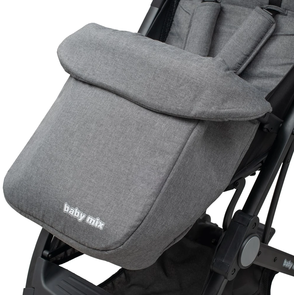 Sportinis vežimėlis Bimelo Baby Mix itin šviesiai pilkas