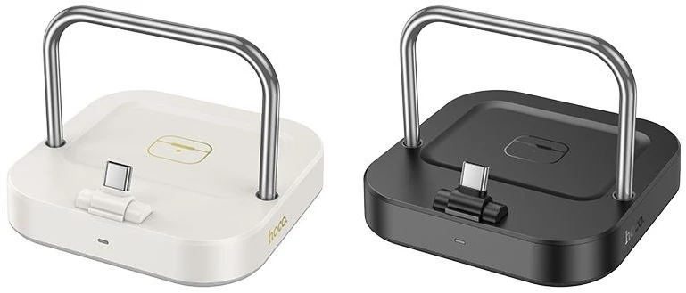 Stalinis įkroviklis Hoco 2in1 USB C PD QC 3A 30W + belaidis įkrovimas 5W CQ16B juodas