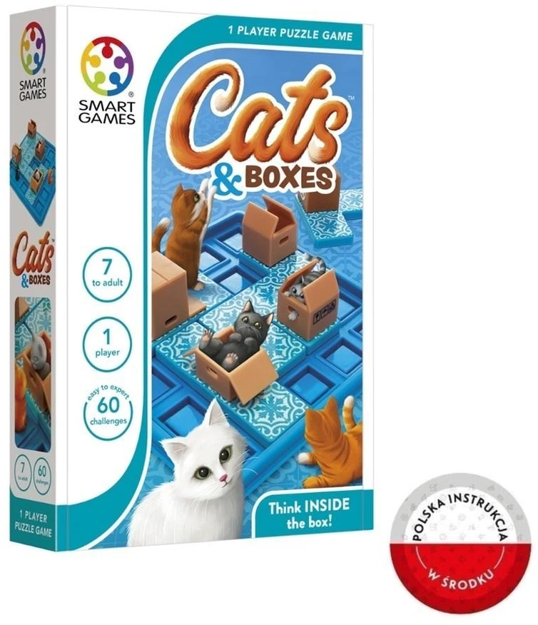 Loginis stalo žaidimas Smart Games Cats & Boxes (anglų k.)