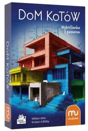 MUDUKO Stalo žaidimas namas su katėmis ir pelėmis