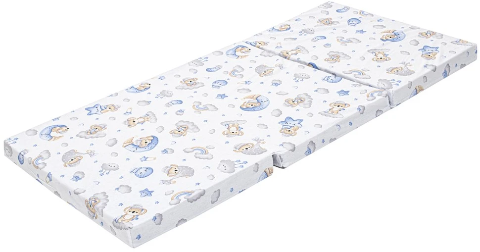 Sulankstomas čiužinys lovytei New Baby STANDARD 120x60x5 cm Koala mėlynas