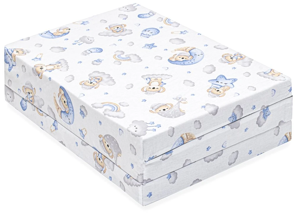 Sulankstomas čiužinys lovytei New Baby STANDARD 120x60x5 cm Koala mėlynas