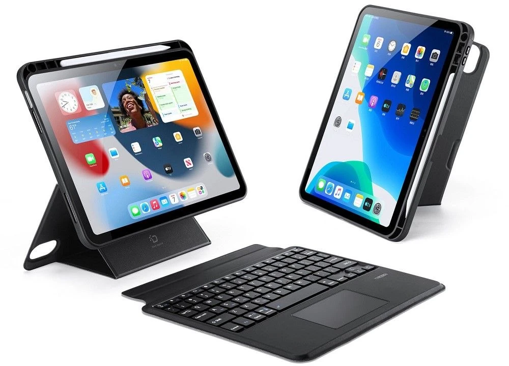 Dux Ducis DK Series dėklas su Bluetooth klaviatūra Apple Apple iPad 10 (2022) - juodos spalvos