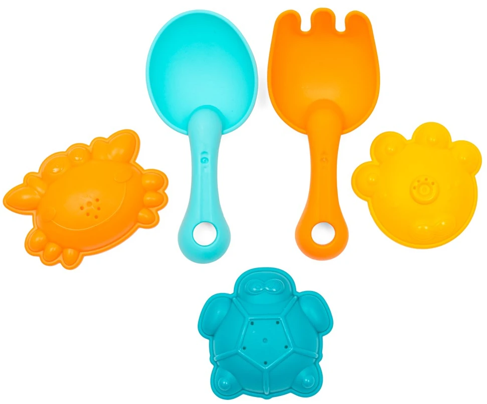 Sulankstomas kibiras su smėlio žaislais Baby Mix – 5 dalių rinkinys