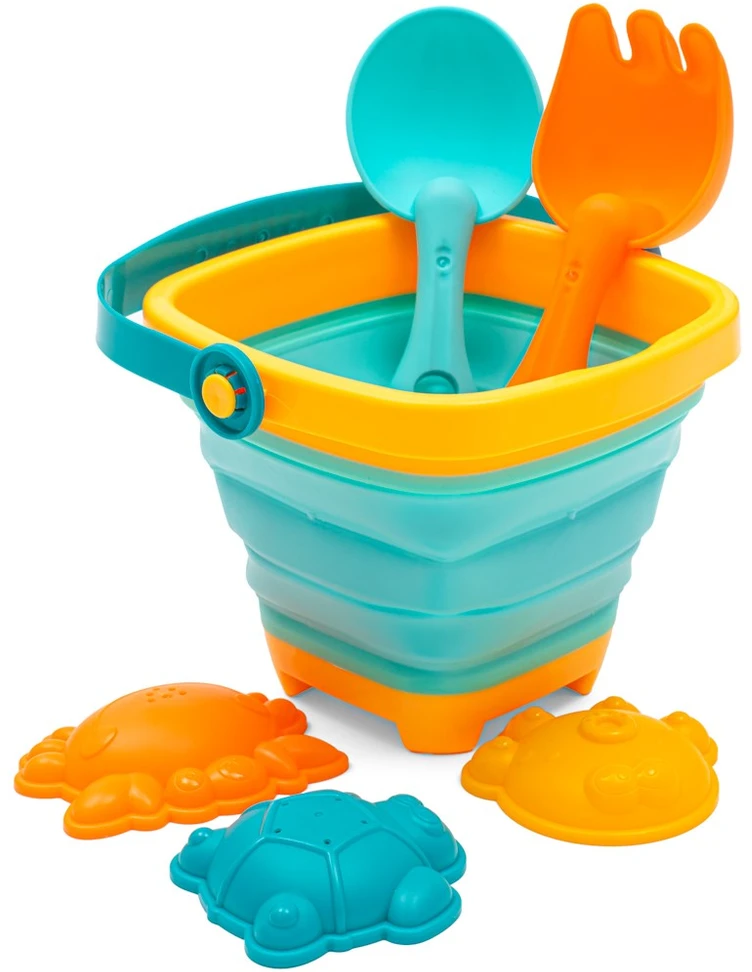 Sulankstomas kibiras su smėlio žaislais Baby Mix – 5 dalių rinkinys