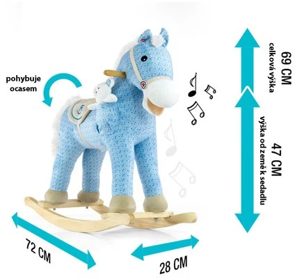 Supamas arkliukas su melodija Milly Mally Pony violetinis