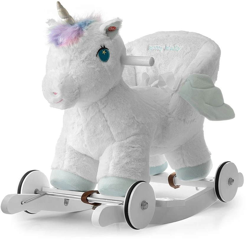 Supamas žirgas su melodija ir ratukais Milly Mally Polly Unicorn
