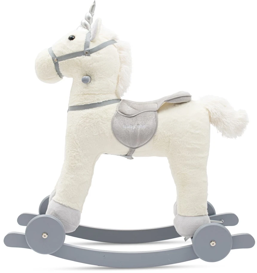 Supamasis žaislas su melodija ir ratukais Unicorn Baby Mix baltas