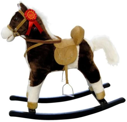 Supamasis žirgas su melodija Milly Mally Mustang tamsiai rudos spalvos