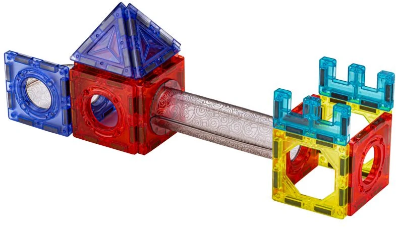 Šviečiančių magnetinių kaladėlių kamuoliukų takas 230 dalių rinkinys