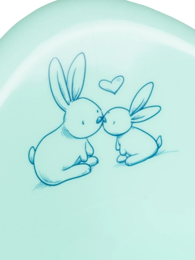 TEGA PO-059-105 Puodukas su muzikine dėžute ECO BUNNIES, žalias