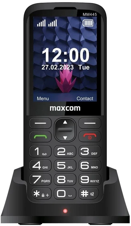 Mobilusis telefonas - MAXCOM MM 445 4G juodos spalvos