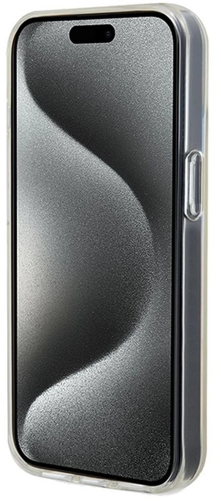 Guess GUHCP14SHDECMI iPhone 14 / 15 / 13 6,1" kietas dėklas IML Faceted Mirror Disco Iridesc