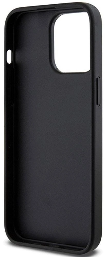 Karl Lagerfeld KLHCP13XGSACHPK iPhone 13 Pro Max 6.7″ juodos spalvos kietas dėklas Gripstand Saffiano Choupette