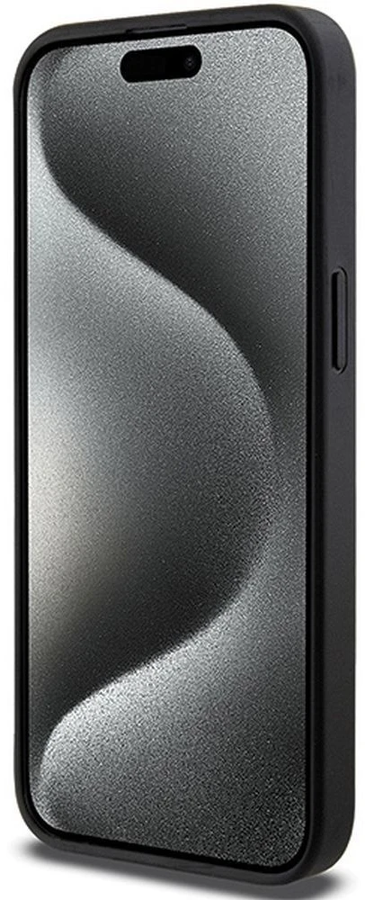 Karl Lagerfeld KLHCP13XGSACHPK iPhone 13 Pro Max 6.7″ juodos spalvos kietas dėklas Gripstand Saffiano Choupette