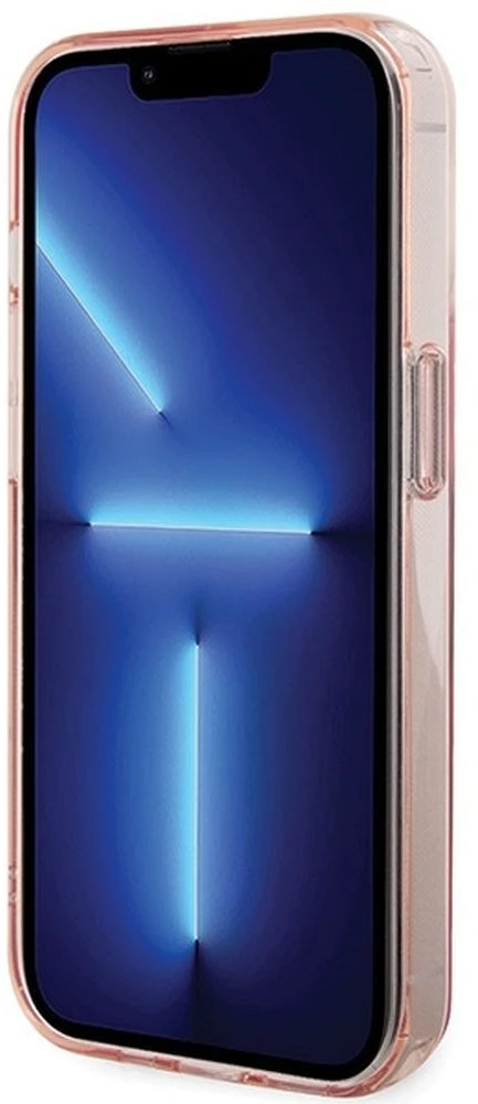 Karl Lagerfeld KLHMP15LHMRSKCP iPhone 15 Pro 6.1″ rožinės spalvos kietas dėklas su žiediniu stovu Karl&Choupette Mag