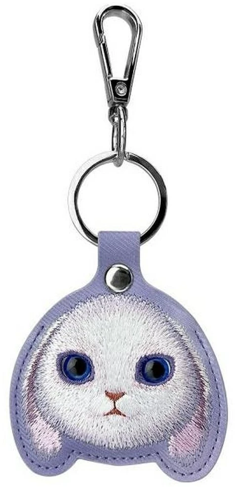 Nimmy 3in1 rinkinys telefono krepšys + piniginė + dėklas lokatoriui, violetinis, Big Eyed Pet 2.0 Rabbit