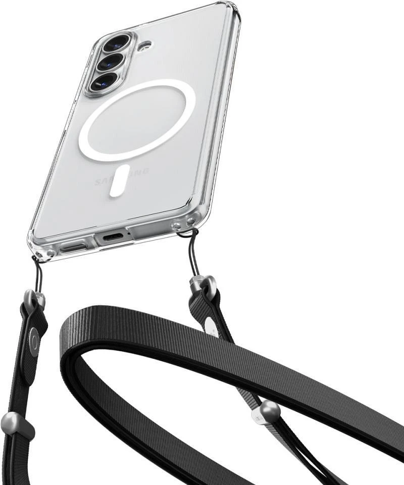 SPIGEN ULTRA HYBRID MAG dėklas, suderinamas su MagSafe, skirtas S26, skaidrus / baltas