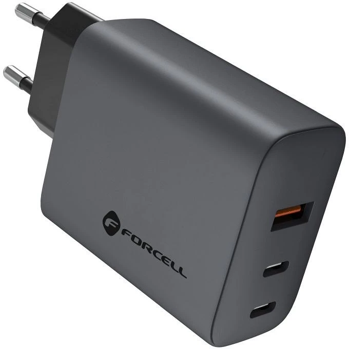 Įkroviklis Forcell F-Energy (2xUSB-C;1xUSB 4A 65W) juodas