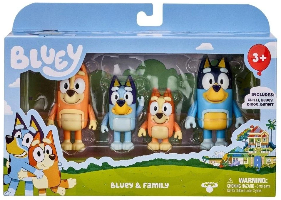 TM Toys Figūrėlių rinkinys Bluey šeima 4 vnt