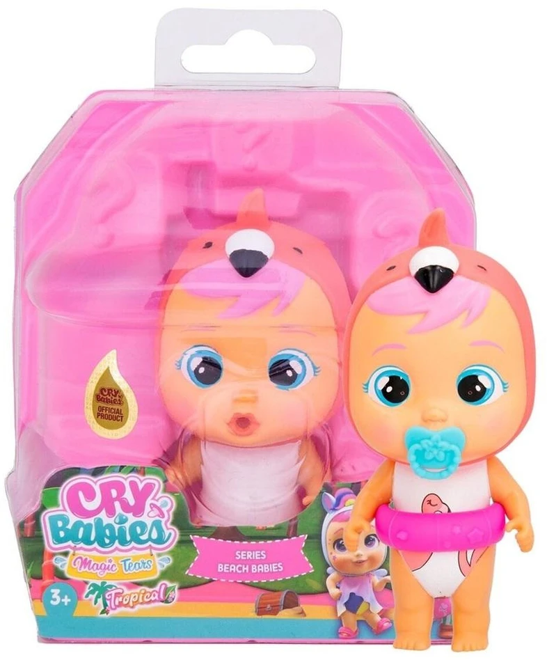 TM Toys Lėlė Cry Babies Magic Tears Beach Babies su maudymosi kostiumėliu