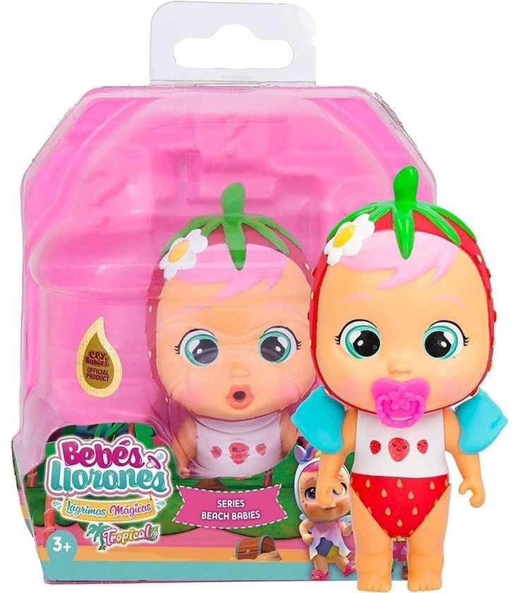 TM Toys Lėlė Cry Babies Magic Tears Beach Babies Ella su maudymosi kostiumėliu