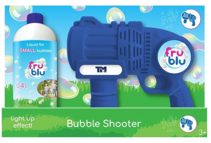 TM Toys Muilo burbulų šautuvas Fru Blu su LED ir 0,4 l skysčiu