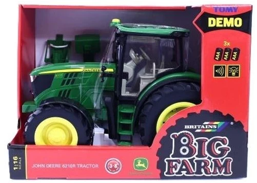 Tomy Žaislinis traktorius John Deere 6210R su šviesa ir garsu