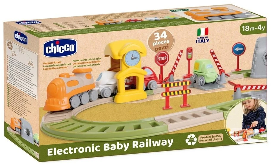 Traukinukas su bėgiais Chicco Deluxe Eco+
