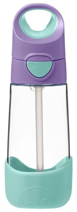 B.BOX BB500303 Tritan buteliukas su šiaudeliu 450 ml Lilac Pop