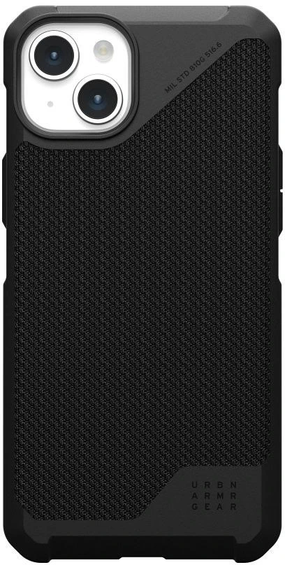 UAG Urban Armor Gear dėklas METROPOLIS LT suderinamas su MagSafe, skirtas IPHONE 15 Plus kevlar juodas