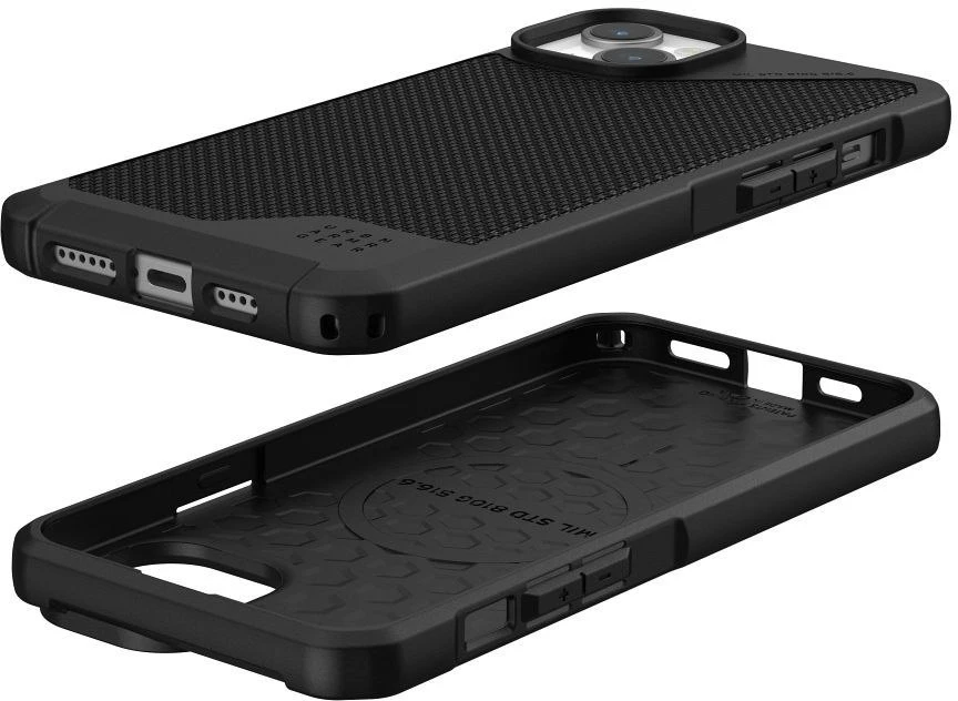 UAG Urban Armor Gear dėklas METROPOLIS LT suderinamas su MagSafe, skirtas IPHONE 15 Plus kevlar juodas