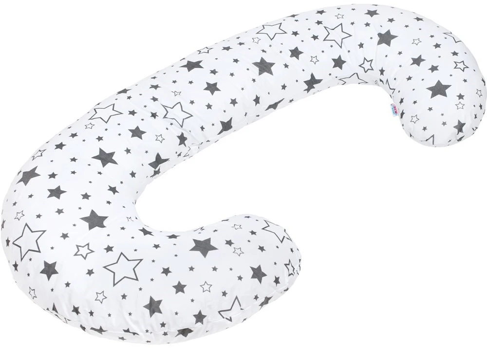 Universali C formos žindymo pagalvė New Baby Stars pilka