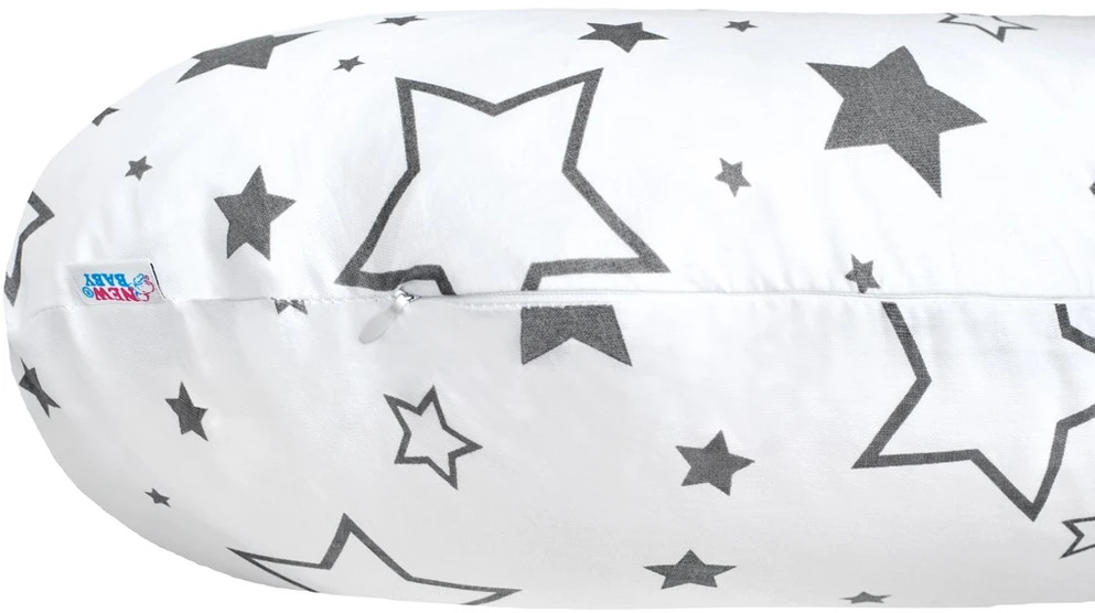Universali C formos žindymo pagalvė New Baby Stars pilka