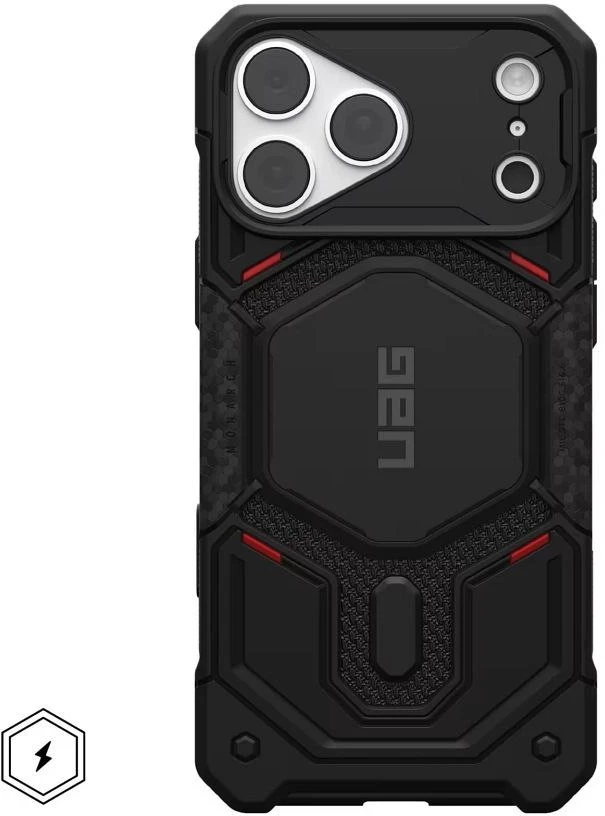 UAG Urban Armor Gear dėklas Monach Pro, suderinamas su MagSafe, skirtas IPHONE 18 Pro Max/17 Pro Max, kevlarinis juodas