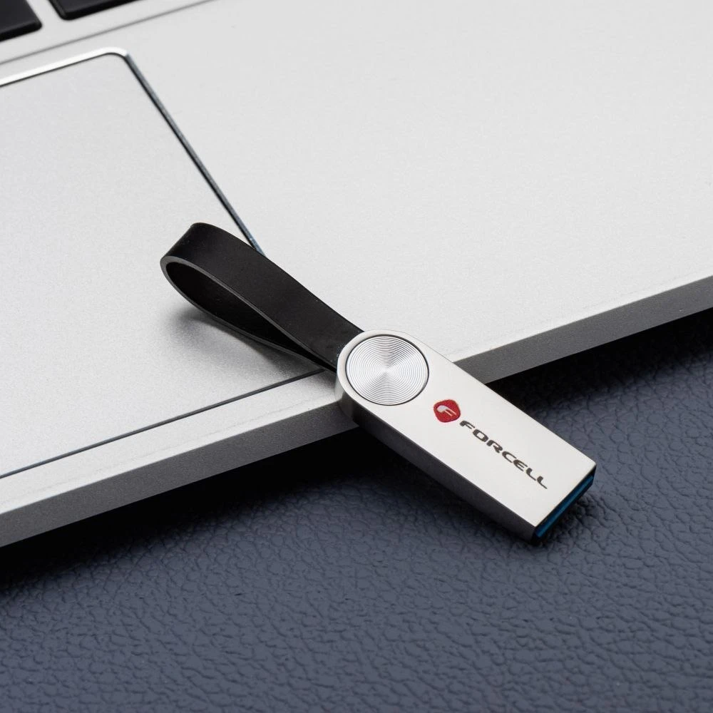 USB atmintinė 64 GB USB 3.2 Gen 1 (USB A) Forcell F-Data Metal sidabrinis