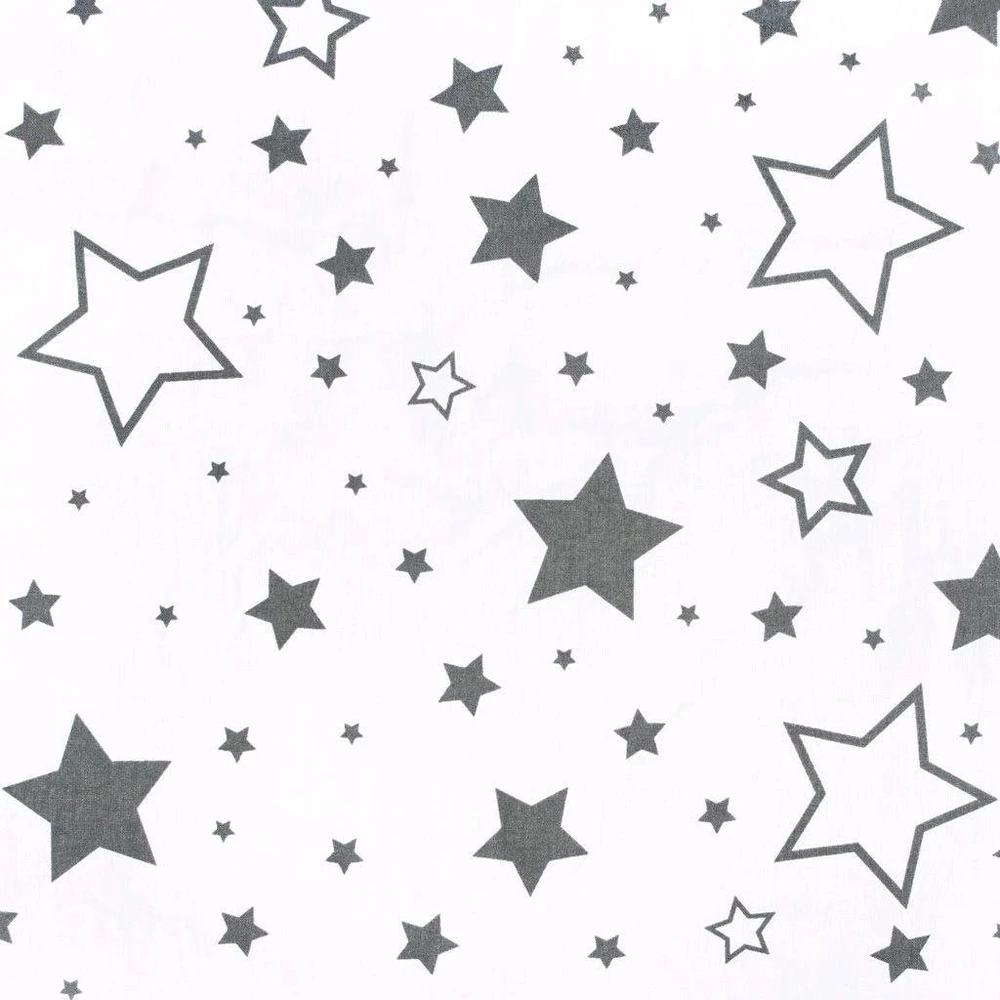 Užvalkalas C formos žindymo pagalvei New Baby Stars pilkas 28,5 x 16 cm