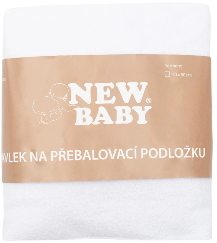 Užvalkalas keičiamam kilimėliui New Baby 50x70 baltas