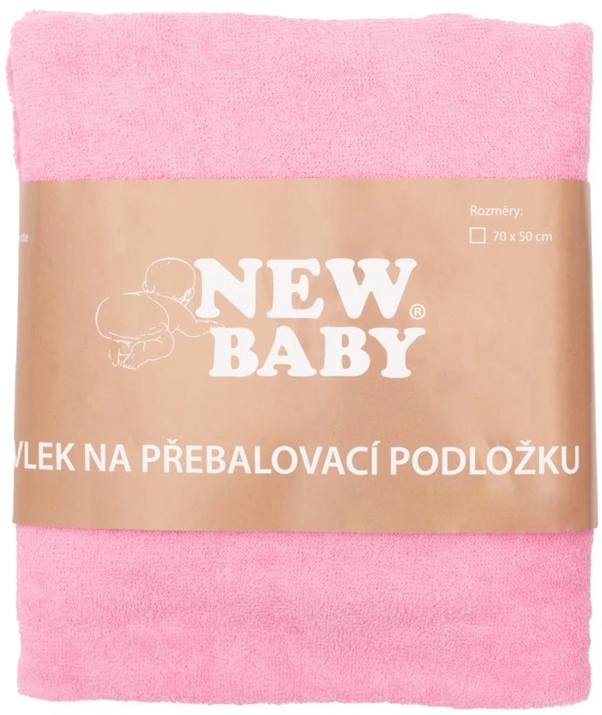 Užvalkalas keičiamam kilimėliui New Baby 50x70 rožinis