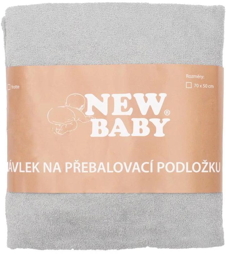 Užvalkalas keičiamam New Baby vystyklų kilimėliui 50x70 pilkas