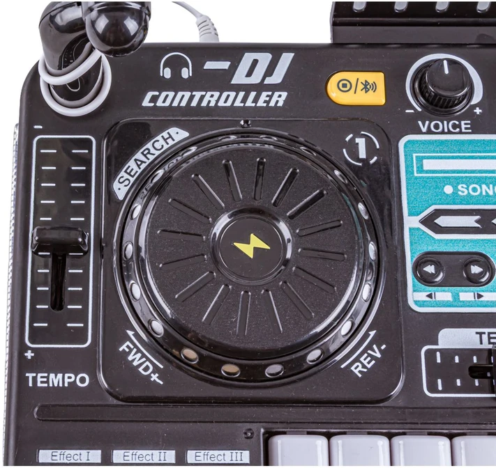 Vaikiška DJ konsolė su mikrofonu ir LED apšvietimu