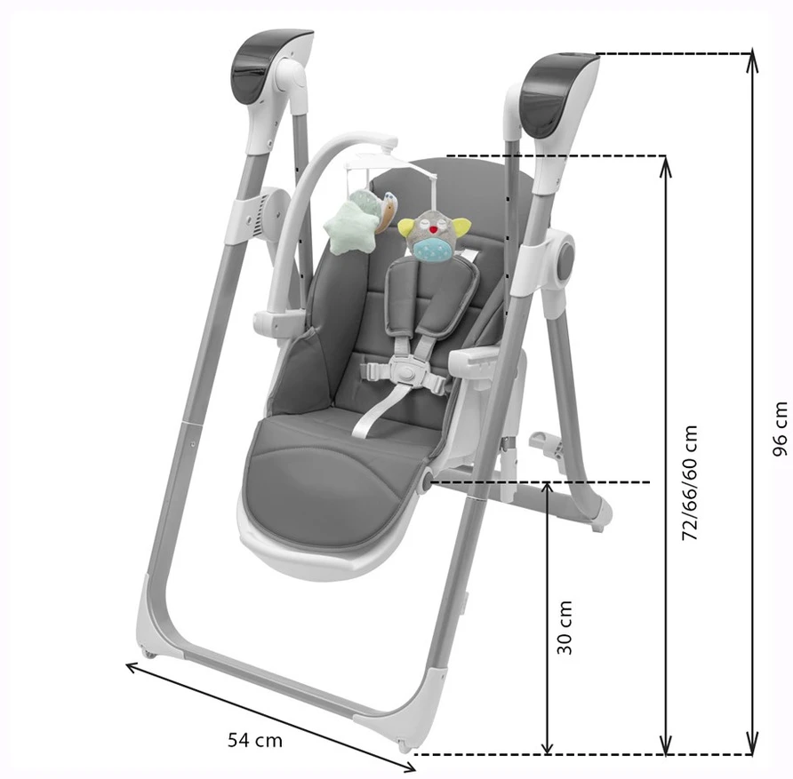 Vaikiška kėdutė 2in1 SMART New Baby pilka